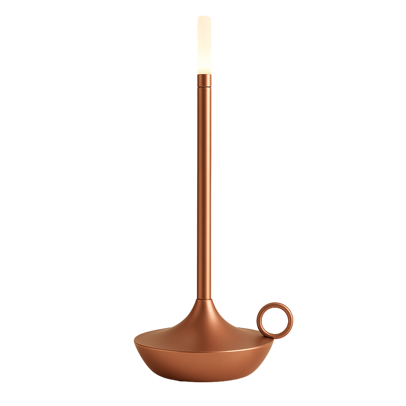 Scandinavian Kandelaar cordless table lamp, rechargeable dimmable LED, minimalist design
