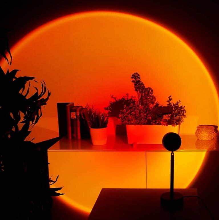 Sunshine Relaxation Table Lamp illuminating a cosy living room corner at dusk sunshine relaxation lamp