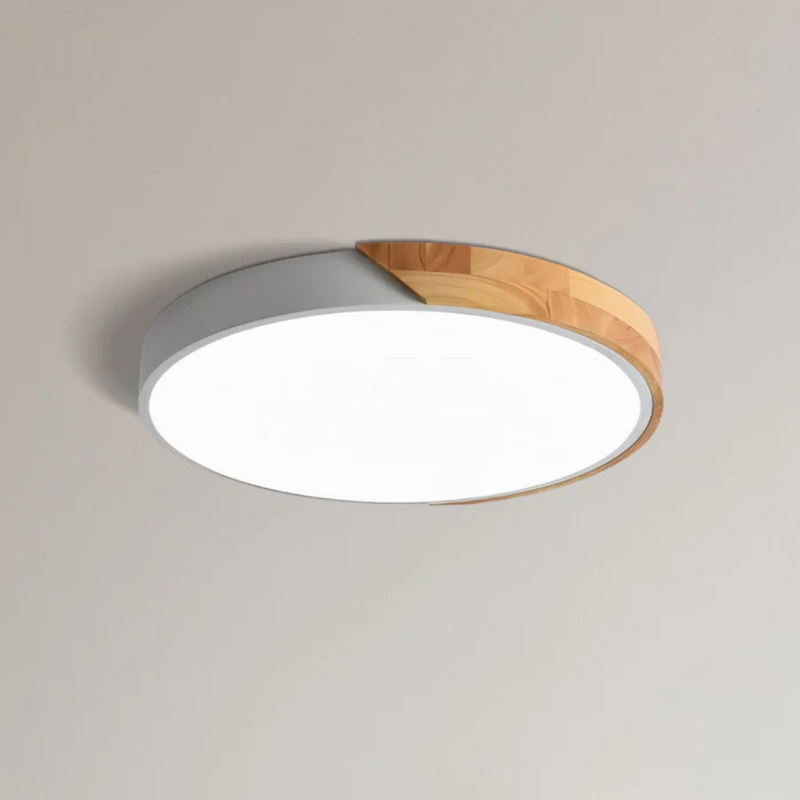 Delos wooden ceiling light, Scandinavian warm white LED ceiling lamp, living room lighting