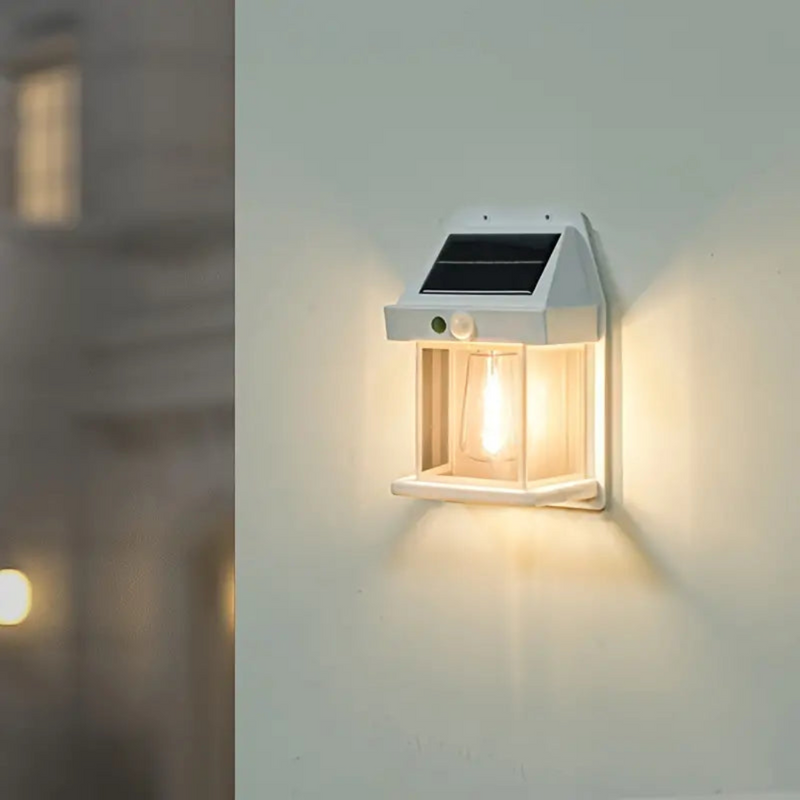 Solaréa outdoor light detail of the motion sensor, modern solar light for outdoors