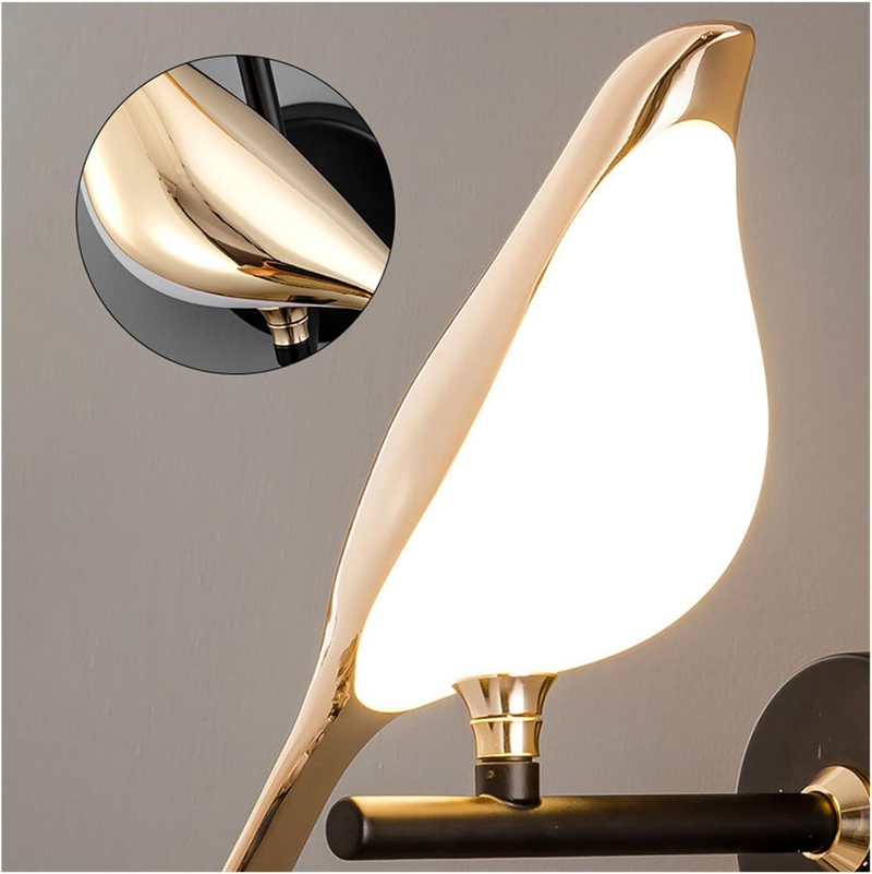 Vogel bird wall light dimensioned drawing and technical details of the decorative wall lamp