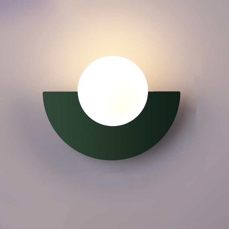 Aurora half moon wall light, coloured glass decorative LED wall lamp, modern indoor lighting