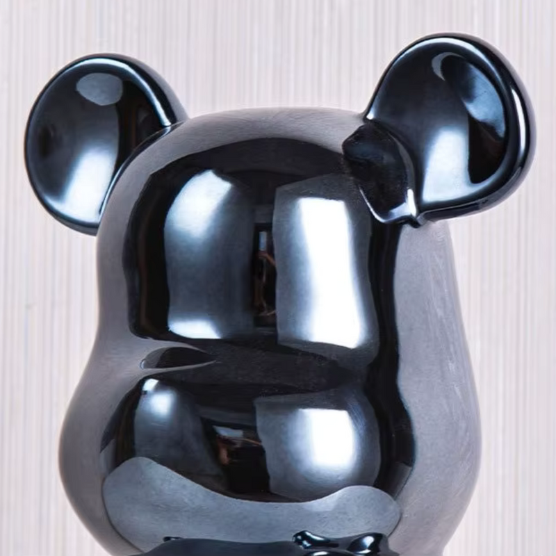 Abstract Bear Sculpture set of modern art figurines shown together highlighting sculptural form bear ornament home decor