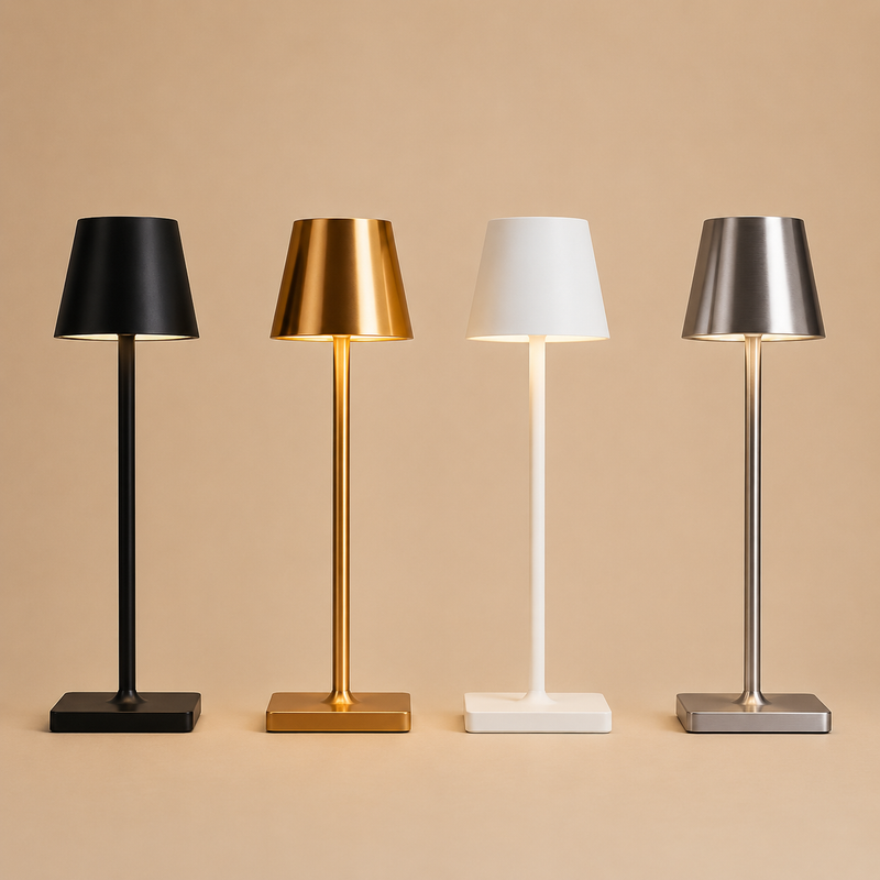 AuraLite Modern Table Lamp | Cordless Rechargeable Dimmable Touch Light