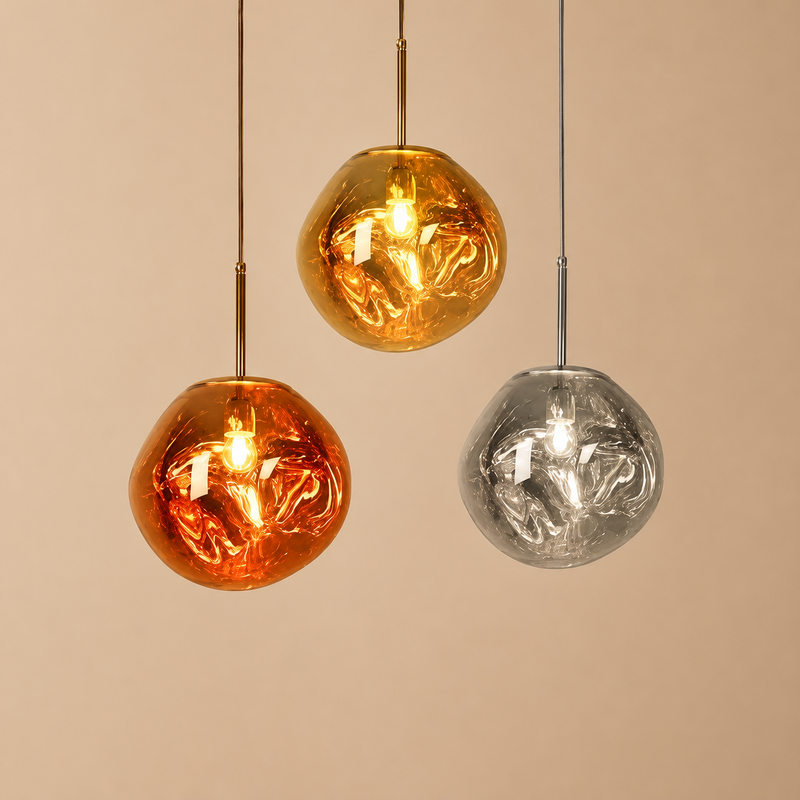 Melt Pendant Light | Modern Glass Designer Ceiling Lamp Sculptural Elegant