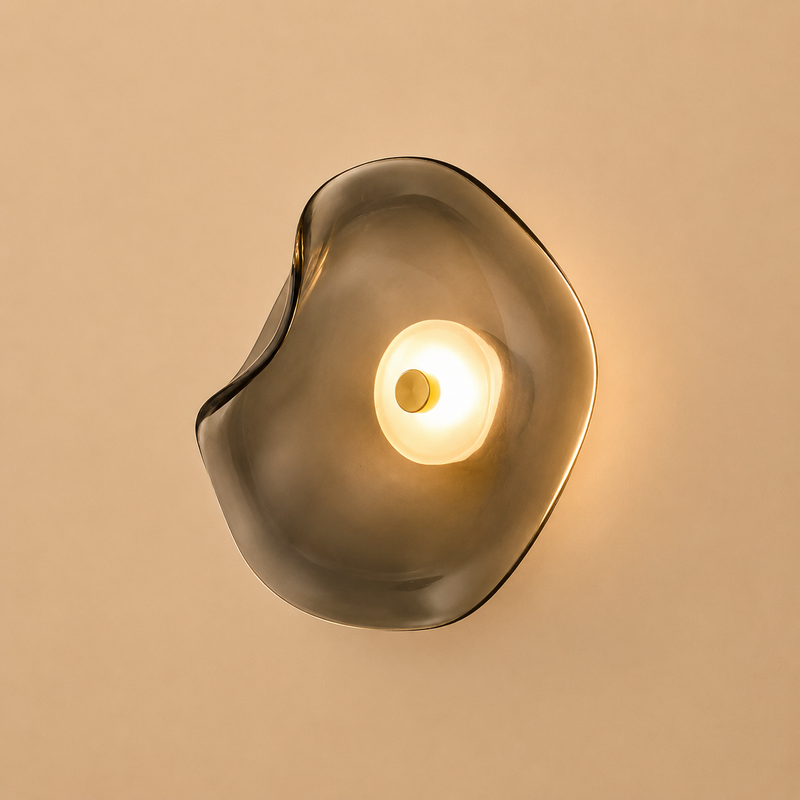 LED Glass Wall Light | Modern Minimalist Scandinavian Wall Lamp