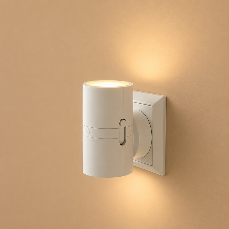 NightLuxe Wall Light | Bauhaus Style Dimmable LED Night Lamp with Dusk to Dawn Sensor