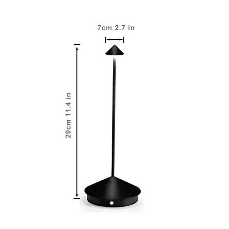 ClarityGlow Table Lamp shown at multiple brightness levels demonstrating dimmable LED feature aesthetic desk lamp