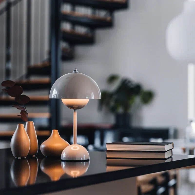 VivoLume Designer Table Lamp sleek modern silhouette and sculptural design detail modern ambient table lamp