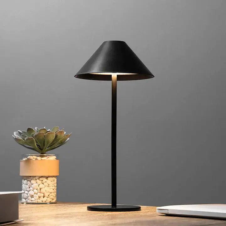Cordless touch table lamp elegant design front view of the weatherproof table lamp