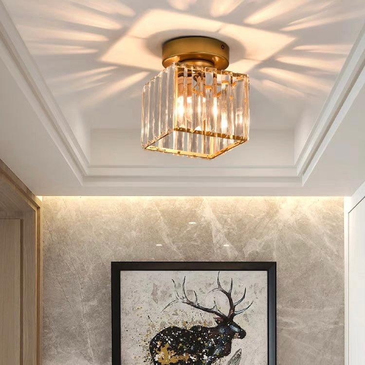 Square Flush Ceiling Light lifestyle room setting showing the fitting above a modern living space black square ceiling light