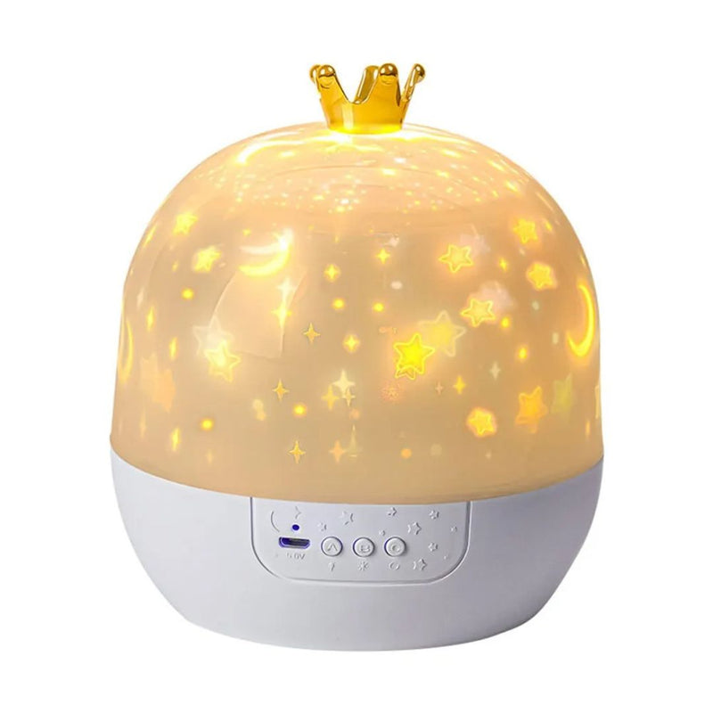 Kids star projector night light 2-in-1 larger model with wide starry sky projection in a children's room