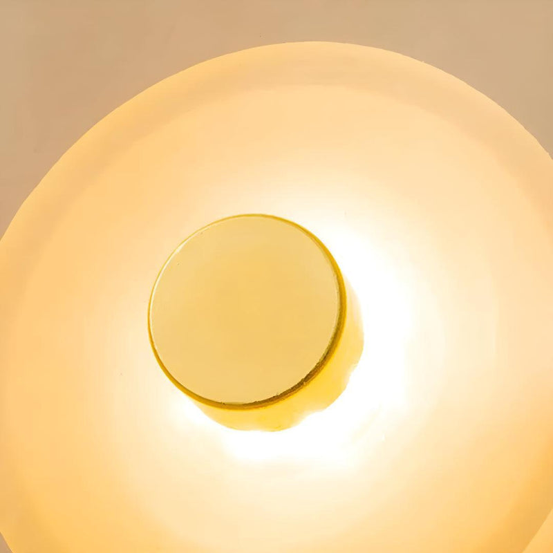 LED glass wall light living room setting, modern glass wall lamp in the interior