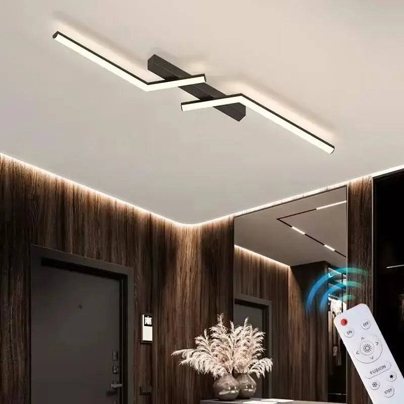 Linear LED Ceiling Light front-facing product shot showing full length bar design modern led ceiling lamp