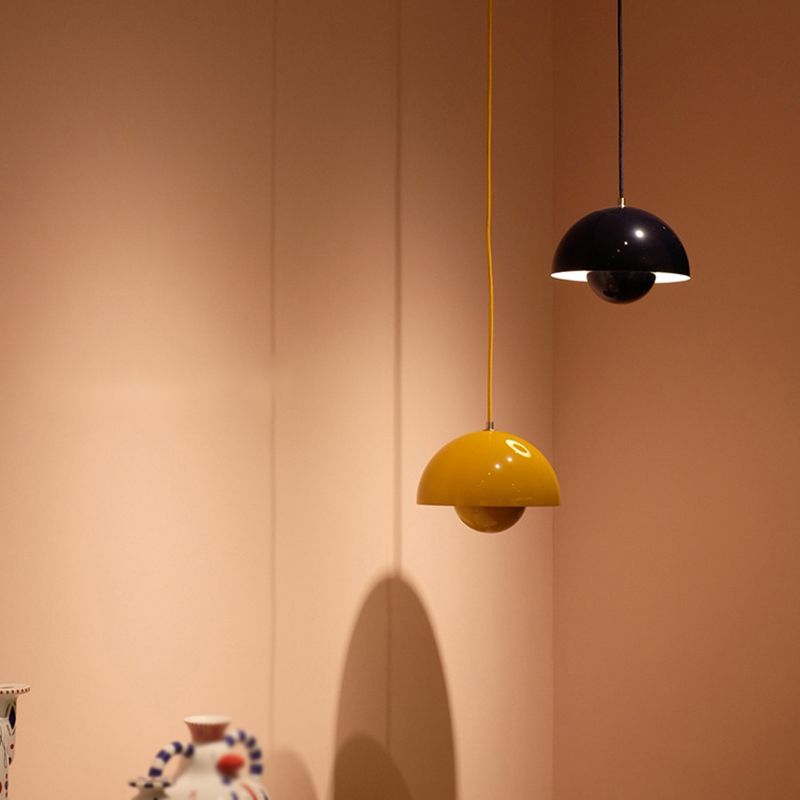 Nordlicht pendant light with planter, Scandinavian E27 hanging light, warm glow