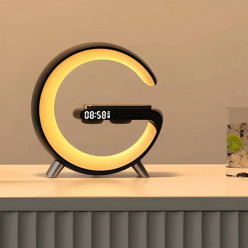 Bluetooth alarm clock dimmable display bedside digital clock detail view