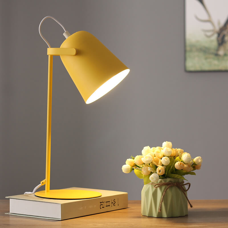 Nordic Macaron Table Lamp colour variant one in soft blush pink minimalist bedside lamp