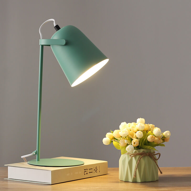 Nordic Macaron Table Lamp colour variant three in powder blue pastel shade nordic table lamp