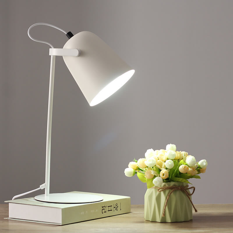 Nordic Macaron Table Lamp | Scandinavian Minimalist Pastel Desk Light side view nordic table lamp