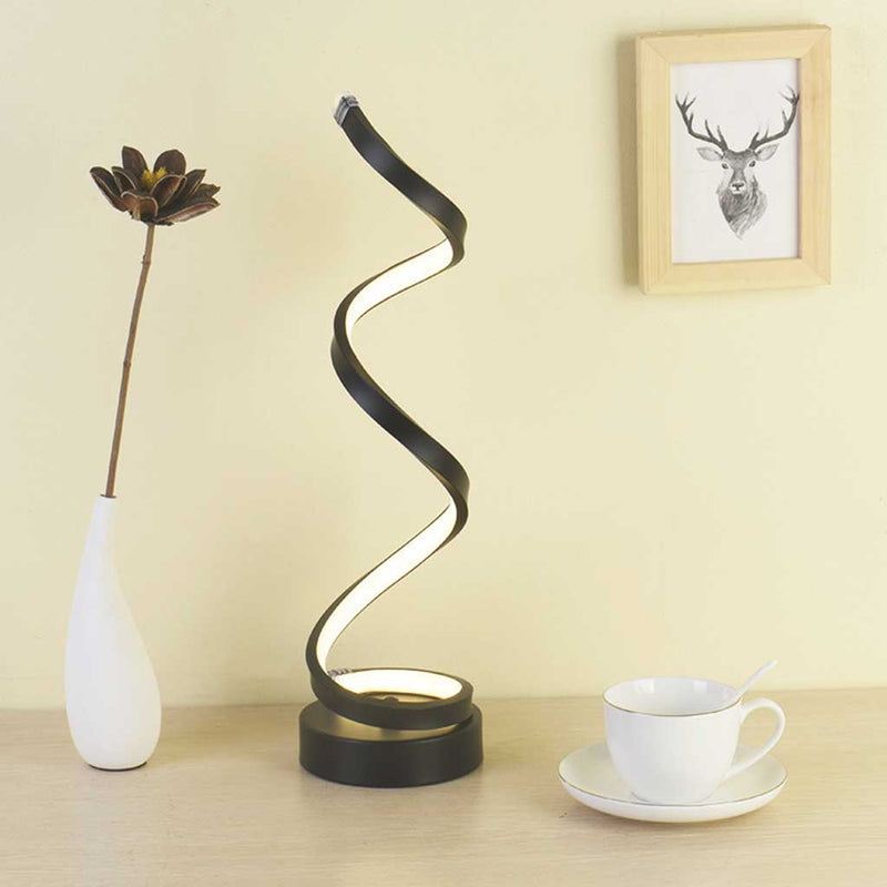 Spiral Table Lamp | Modern Designer Spiral Light Warm Glow Metal product photo 11