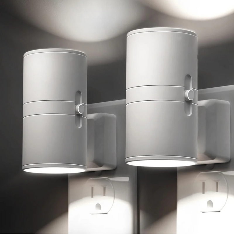NightLuxe Wall Light | Bauhaus Style Dimmable LED Night Lamp with Dusk to Dawn Sensor side view bauhaus wall lamp