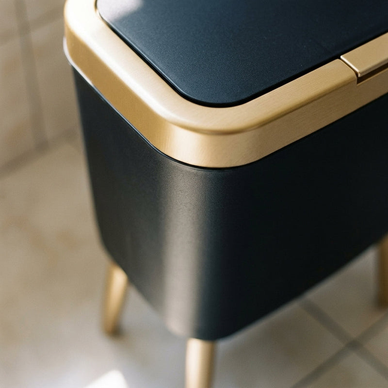 15 Litre Raised Leg Bin | Odour Seal Flip Top Lid Stylish Waste Bin in a room setting 15 litre bin with legs
