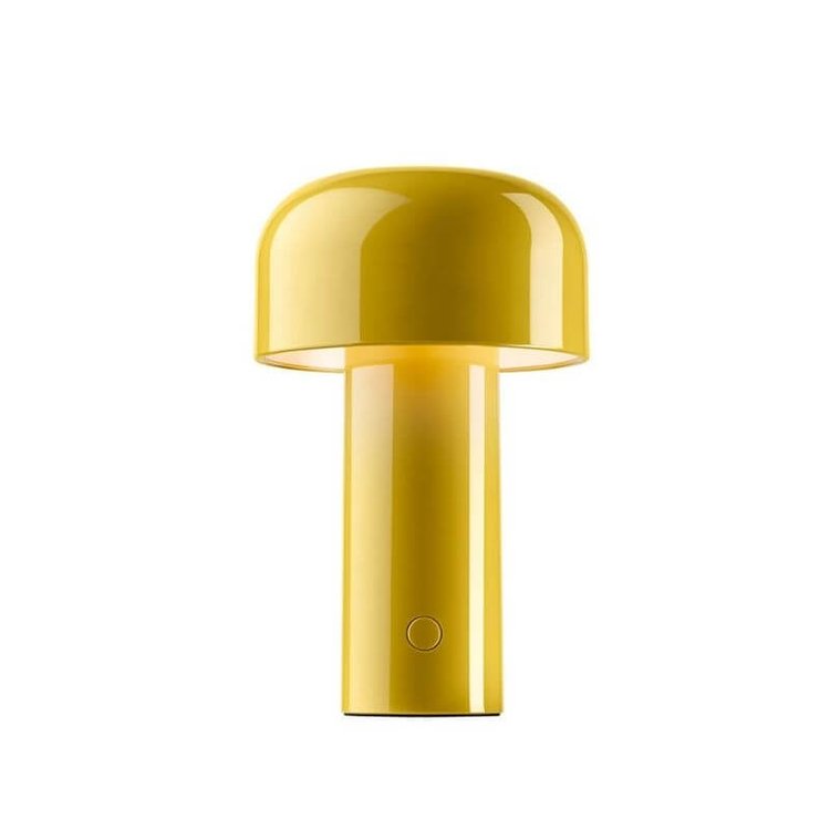 Agari mushroom table lamp in a living room creating a cosy mood, cordless table lamp