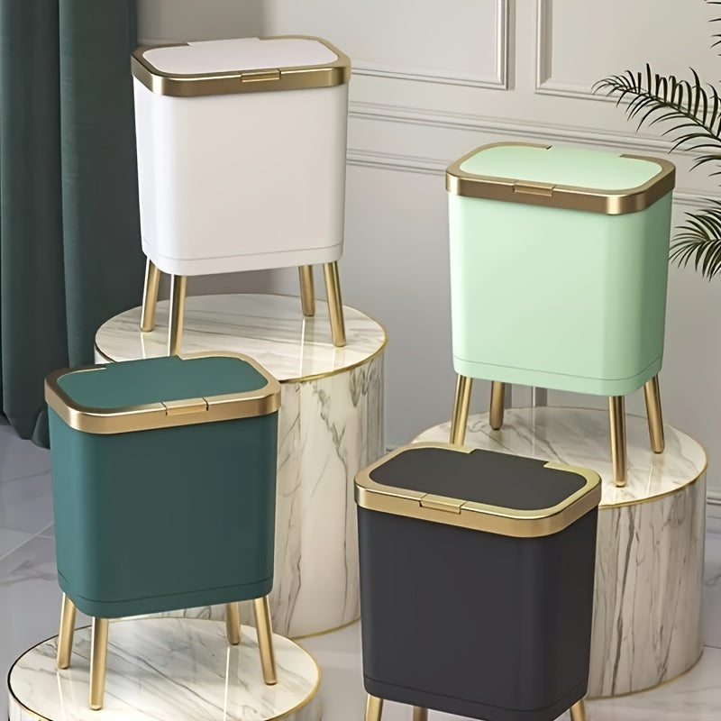 15 Litre Raised Leg Bin close-up of odour seal flip top lid mechanism odour proof kitchen bin