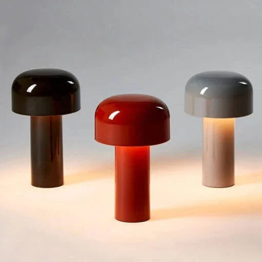 Agari mushroom table lamp size comparison, compact dimmable LED table lamp