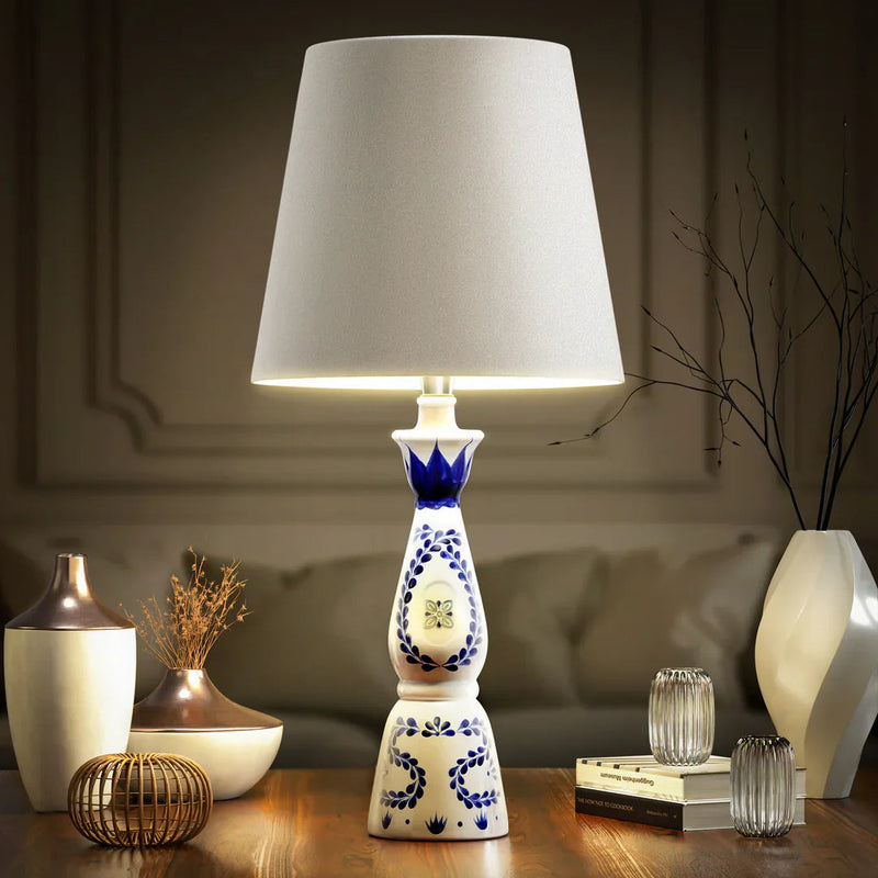 GlowBottle in white on a Clase Azul bottle, indoor ambience cordless table lamp