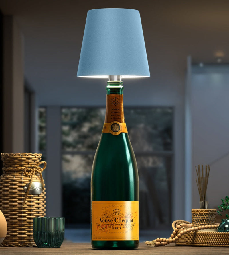 GlowBottle bottle lamp in beige, cordless LED table lamp product view