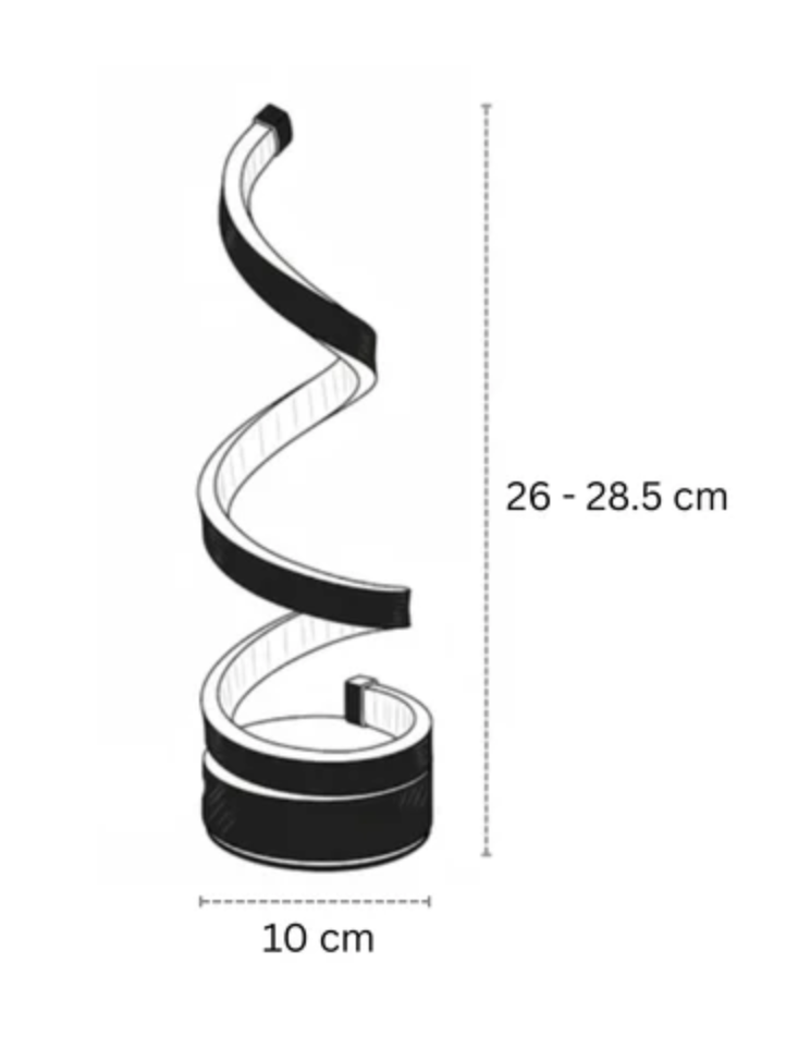 Spiral Table Lamp | Modern Designer Spiral Light Warm Glow Metal product photo 14
