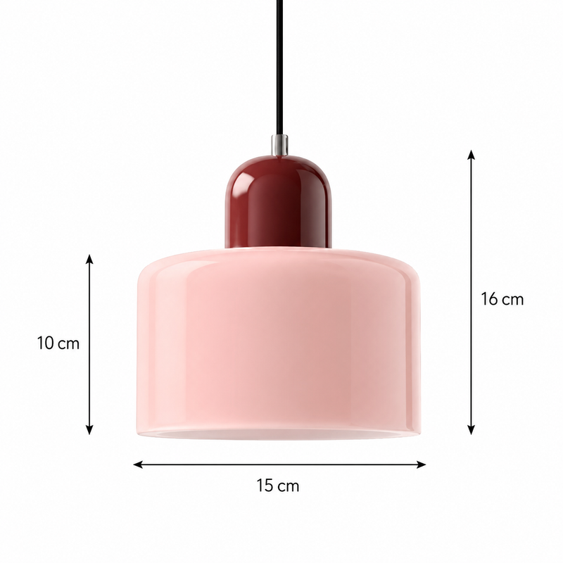 Bauhaus Glass Pendant Light | Geometric Minimalist Art Deco Style Ceiling Fitting product view glass pendant ceiling light