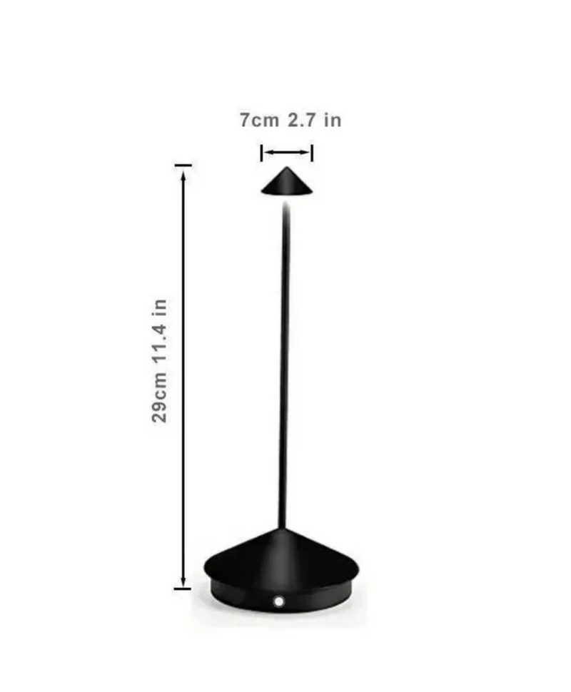 ClarityGlow Table Lamp | Cordless Rechargeable Dimmable LED Indoor Outdoor side view rechargeable table lamp