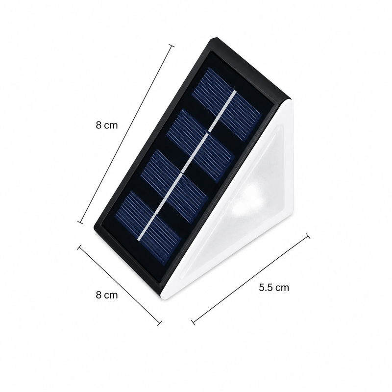 EcoGlow Outdoor Solar Path Lights | IP67 Waterproof Warm White LED Garden Step Lighting switched on with a warm glow solar powered garden lights