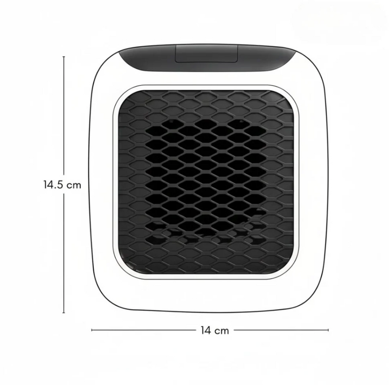 Mini Portable Room Heater | Fast Heating Compact Electric Heater with Overheat Protection dimensions and details portable room heater