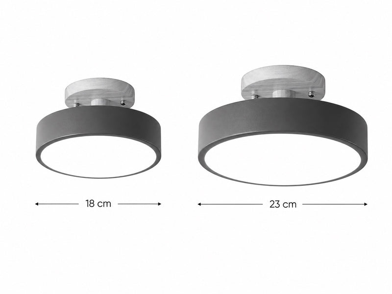 Nordic Round Wood Ceiling Light | Scandinavian LED Minimalist Design full view scandinavian pendant light