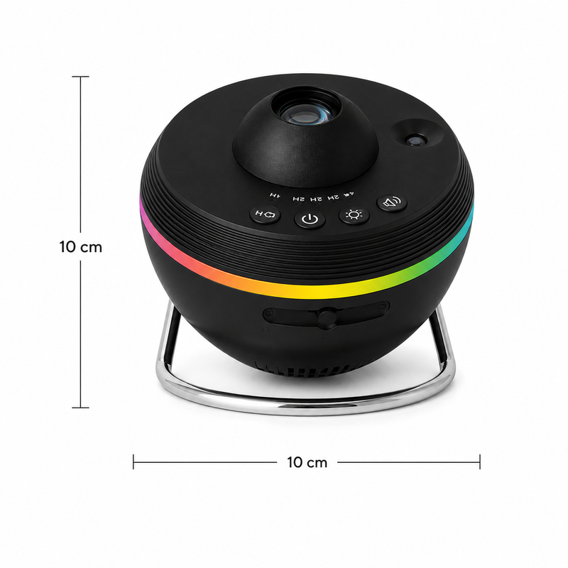 Galaxy Star Projector Lamp | Nebula Night Light Rotating LED Cosmos Projector close-up galaxy projector night light