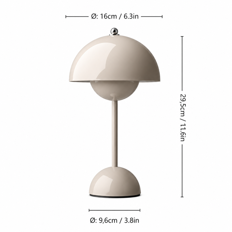 VivoLume Designer Table Lamp | Dimmable Touch LED Ambient Mood Light side view designer led desk lamp