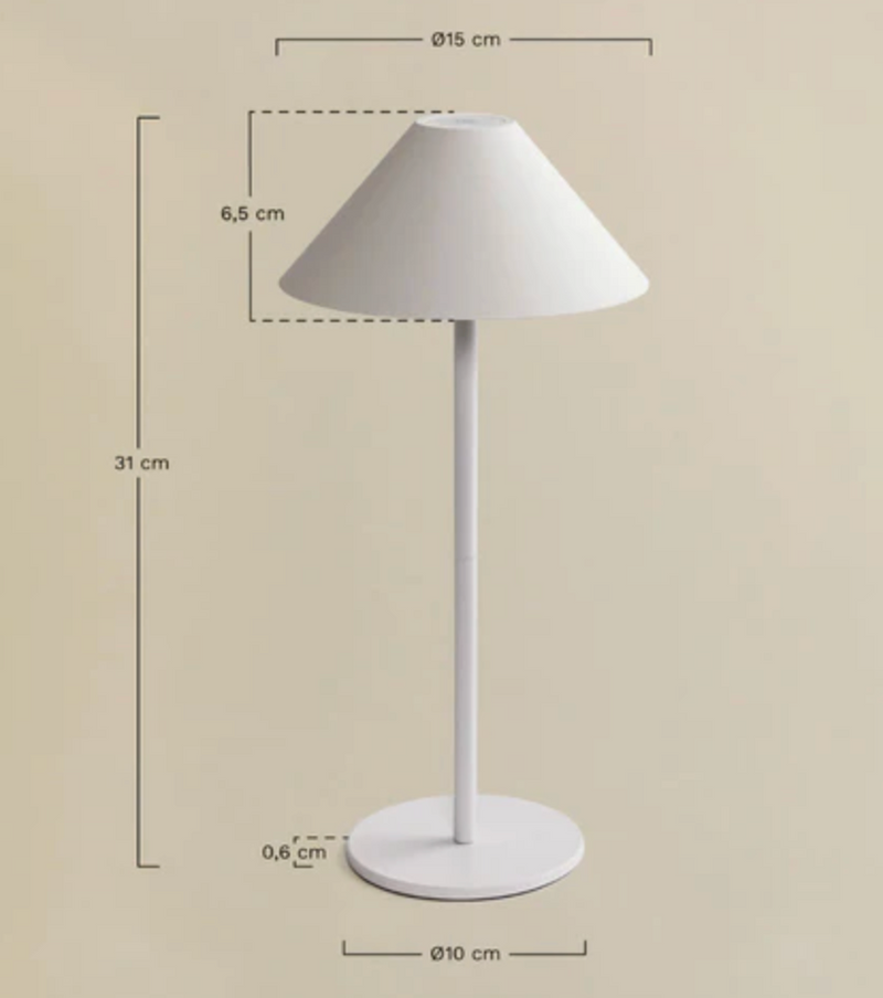 Cordless touch table lamp, weatherproof dimmable indoor outdoor lamp, detail view