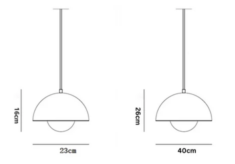 Nordlicht pendant light with planter, Scandinavian E27 hanging light, detail view