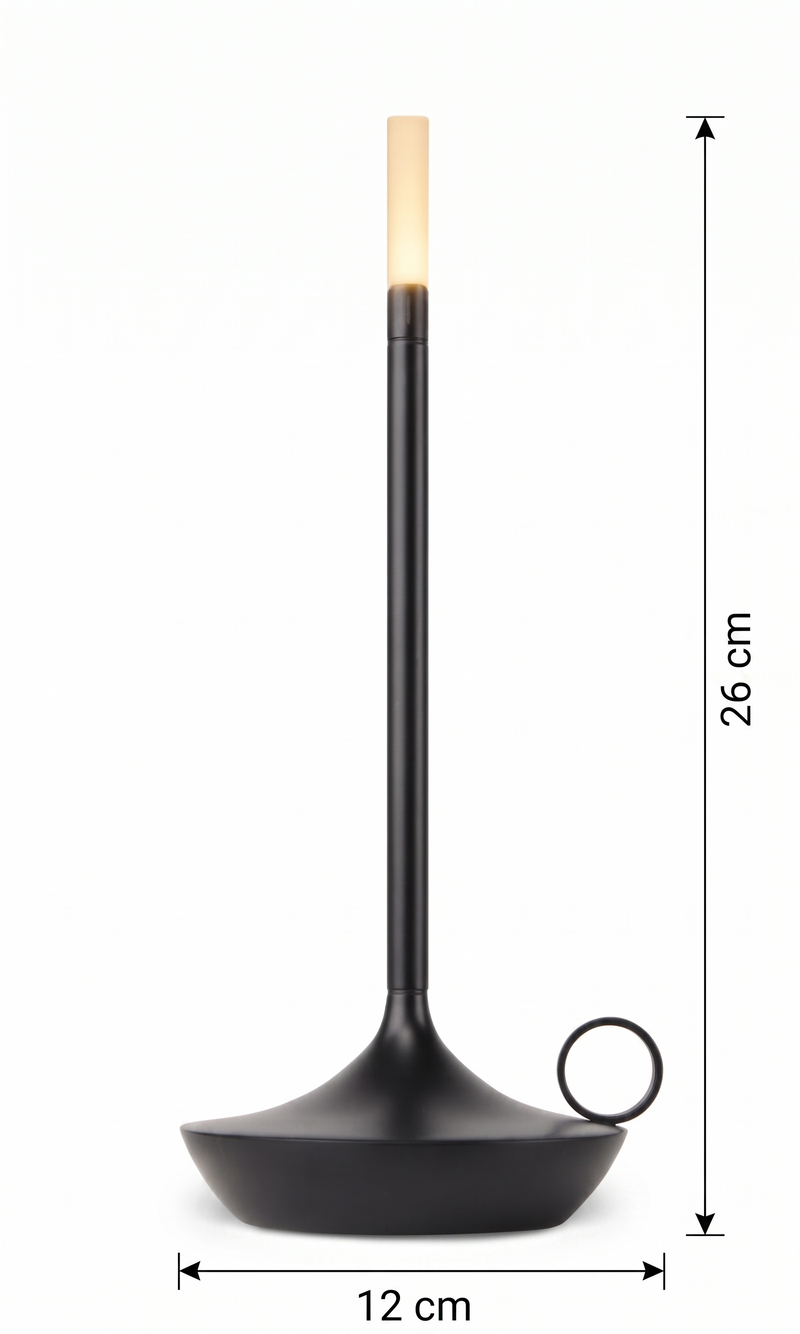 Scandinavian Kandelaar cordless table lamp, rechargeable dimmable LED, minimalist design