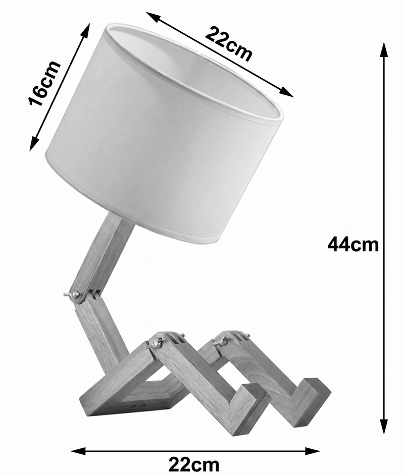 Reading lamp with shelf, Scandinavian wood bedside table lamp, bedside setting