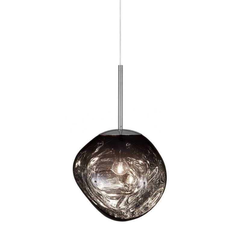 Melt Pendant Light | Modern Glass Designer Ceiling Lamp Sculptural Elegant side view melt pendant lamp