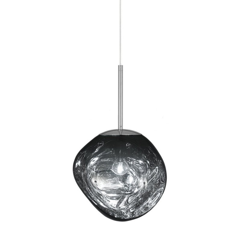 Melt Pendant Light | Modern Glass Designer Ceiling Lamp Sculptural Elegant in a room setting melt pendant lamp