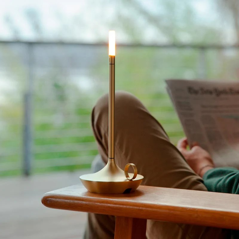 Scandinavian Kandelaar cordless table lamp, rechargeable dimmable LED, detail view