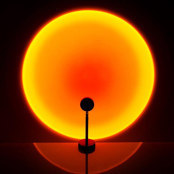 Sunshine Relaxation Table Lamp displaying all 13 brightness settings with colour temperature range cosy ambience light