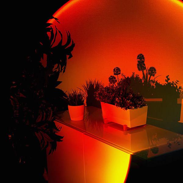 Sunshine Relaxation Table Lamp close-up of LED panel and touch control interface cosy ambience light